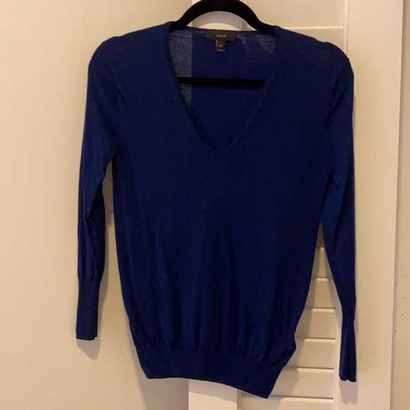 jcrew navy v neck sweater xs - Picture 1 of 3